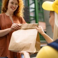 here is your delivery! - junk food stock pictures, royalty-free photos & images