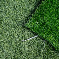 high angle view of unfinished green artificial turf used for covering sport arena or garden. - garden decoration stock pictures, royalty-free photos & images
