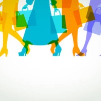 high street shoppers - fashion stock illustrations