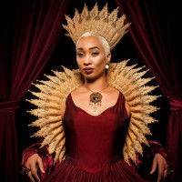 historical mixed race queen character on the throne - fashion stock pictures, royalty-free photos & images
