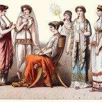 history costumes fashions of ancient greece, greek, young women, flute player - fashion stock illustrations