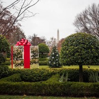 Holiday decorations in theJacqueline Kennedy Garden of of the White House in Washington. This year's theme for the White House decorations is 