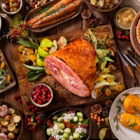 holiday ham dinner - food stock pictures, royalty-free photos & images