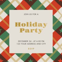 holiday party invitation with stars and stripes. - home decoration stock illustrations