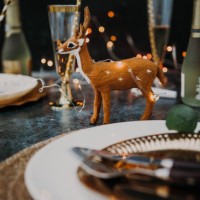holidays xmas table dinner setting - home decoration stock pictures, royalty-free photos & images