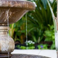 home and garden fountain - garden decoration stock pictures, royalty-free photos & images
