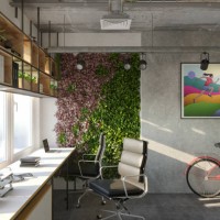 home office with vertical garden - home decoration stock pictures, royalty-free photos & images