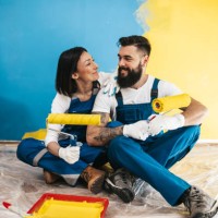 home renovation and wall painting - home decoration stock pictures, royalty-free photos & images
