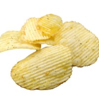 homemade potato chip isolated on white background - junk food stock pictures, royalty-free photos & images