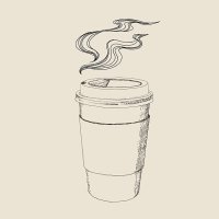 hot caffee drawing - junk food stock illustrations
