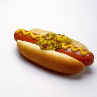 hot dog with mustard and relish - junk food stock pictures, royalty-free photos & images