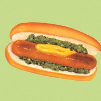 hot dog with relish and mustard - junk food stock illustrations