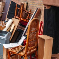 household waste on a big pile - home decoration stock pictures, royalty-free photos & images