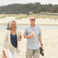 ice cream on the beach! - junk food stock pictures, royalty-free photos & images