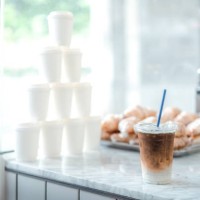 iced latte coffee in the cafe - junk food stock pictures, royalty-free photos & images