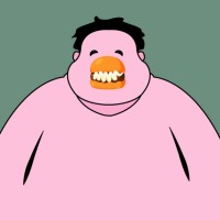 illustration of a conceptual illustration of an obese man with his mouth as a hamburger - junk food stock pictures, royalty-free photos & images