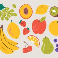 illustration of fresh fruit — hand-drawn vector elements - food stock illustrations