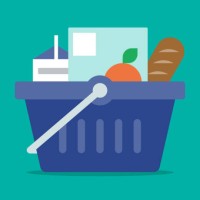illustration of grocery basket full of healthy food - food stock illustrations