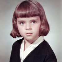 image taken in the 60s: studio headshot of a schoolgirl - hairstyle stock pictures, royalty-free photos & images