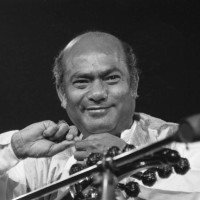 Indian sarod player Ali Akbar Khan performing with Ravi Shankar at The Concert for Bangladesh, Madison Square Garden, New York City, 1st August 1971.