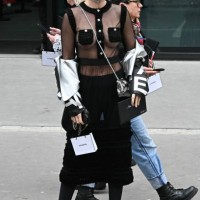 Influencer Svetlana Sava Savitskaia leaves after the presentation of creations by Chanel for the Women Ready-to-wear Fall-Winter 2024/2025 collection...