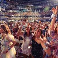 Inglewood, CA Fans enjoy Taylor Swift's performance during The Eras Tour at SoFi Stadium in Inglewood Monday, Aug. 7, 2023.
