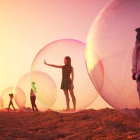inside bubble spheres - fashion stock pictures, royalty-free photos & images