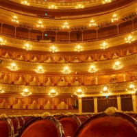 inside historic theater colón in buenos aires argentina - concert stock pictures, royalty-free photos & images