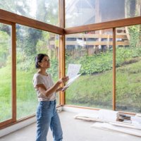 interior designer remodeling a house and thinking of ideas - home decoration stock pictures, royalty-free photos & images
