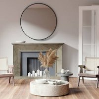 interior of 3d rendered furniture in living room - home decoration stock pictures, royalty-free photos & images