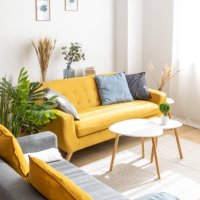 interior of a modern living room in nordic style - home decoration stock pictures, royalty-free photos & images