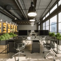 interior of a modern luxurious open plan co-working office space - home decoration stock pictures, royalty-free photos & images