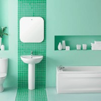 interior of green bathroom - fashion stock pictures, royalty-free photos & images