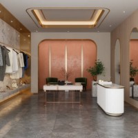 interior of luxury clothing store with clothes, shoes and other personal accessories - fashion stock pictures, royalty-free photos & images