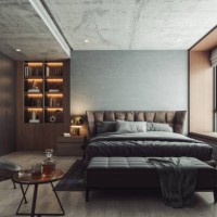 interior of modern luxury bedroom - home decoration stock pictures, royalty-free photos & images