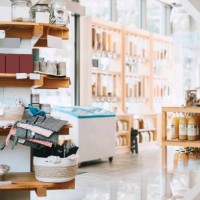 interior of zero waste shop with various merchandise - home decoration stock pictures, royalty-free photos & images