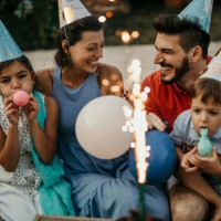 it's not a party without firework - garden decoration stock pictures, royalty-free photos & images