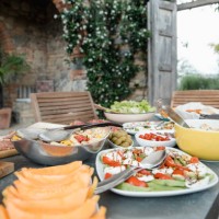 italian lunch at the villa - food stock pictures, royalty-free photos & images