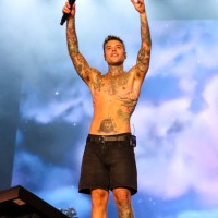 Italian singer Fedez participates in the charity concert Love Mi in piazza Duomo. Milan , June 27th, 2023