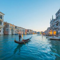italy, veneto, venice, gondola on canal grande - travel stock pictures, royalty-free photos & images