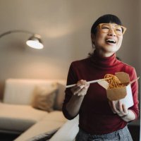 japanese eating pasta with chopstick - junk food stock pictures, royalty-free photos & images