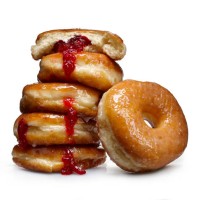 jelly doughnuts - junk food stock pictures, royalty-free photos & images