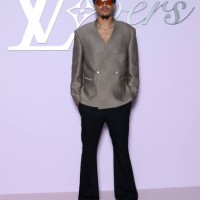Jeremy Sochan attends the Louis Vuitton Menswear Fall-Winter 2025/2026 show as part of Paris Fashion Week on January 21, 2025 in Paris, France.