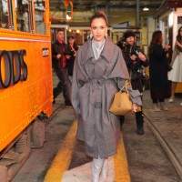 Jessica Alba attends the Tod's fashion show during the Milan Fashion Week Womenswear Fall/Winter 2024-2025 on February 23, 2024 in Milan, Italy.