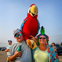 Joe and Vicki Manning of Maryland traveled up to tailgate, and attend the Jimmy Buffett concert at the Northwell Health at Jones Beach Theatre, in...