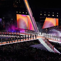 John Newman performs during the concert celebrating the 80th Anniversary of VE Day, held at the historic Horse Guards Parade on May 8, 2025 in...