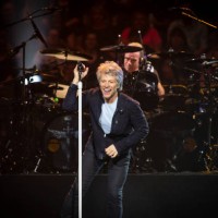 Jon Bon Jovi and Tico Torres of Bon Jovi perform in concert during the 'This House is Not for Sale' tour at the Canadian Tire Centre on May 7, 2018...