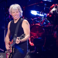 Jon Bon Jovi of Bon Jovi performs at Piața Constituției on July 21, 2019 in Bucharest, Romania - 