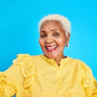 joyful senior in yellow - fashion stock pictures, royalty-free photos & images