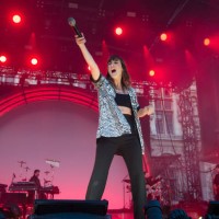 Juliette Armanet performs during Fnac Live at Hotel de Ville on July 01, 2022 in Paris, France.